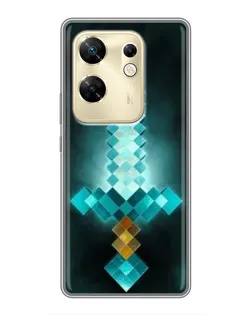 Чехол для Infinix Zero 30 с картинкой «Алмазный меч неон»
