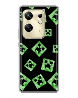 Чехол для Infinix Zero 30 с картинкой «Паттерн с криперами»