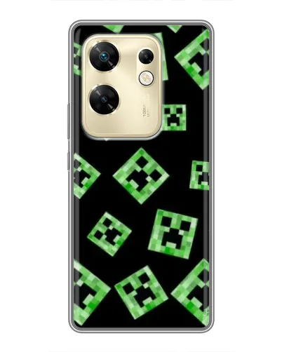 Чехол для Infinix Zero 30 с картинкой «Паттерн с криперами»
