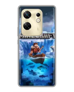 Чехол для Infinix Zero 30 с картинкой «Minecraft ледяной мир»
