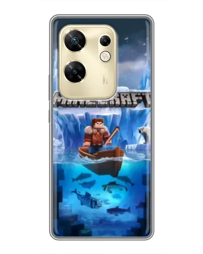 Чехол для Infinix Zero 30 с картинкой «Minecraft ледяной мир»