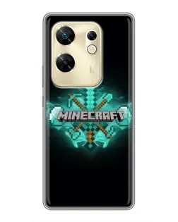 Чехол для Infinix Zero 30 с картинкой «Minecraft Diamond лого»