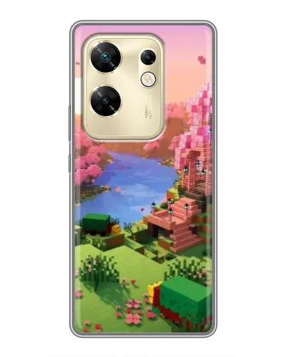 Чехол для Infinix Zero 30 с картинкой «Розовое дерево Minecraft»