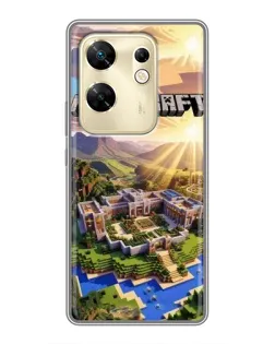 Чехол для Infinix Zero 30 с картинкой «Minecraft панорама»