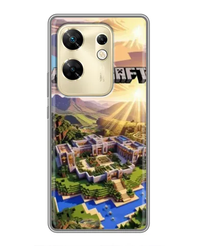 Чехол для Infinix Zero 30 с картинкой «Minecraft панорама»