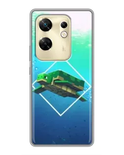Чохол для Infinix Zero 30 з картинкою «Черепаха Minecraft»
