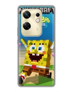 Чохол для Infinix Zero 30 з картинкою «Губка Боб Minecraft»