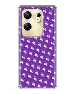 Чохол для Infinix Zero 30 з картинкою «Єдинороги на фіолетовому»