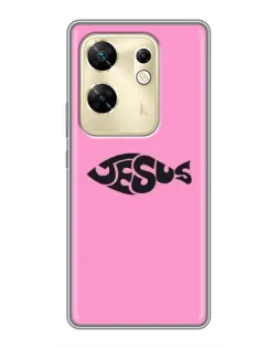 Чохол для Infinix Zero 30 з картинкою «Рожевий символ Jesus»