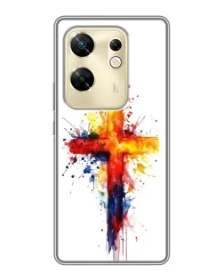Чохол для Infinix Zero 30 з картинкою «Акварельний хрест»