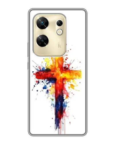 Чохол для Infinix Zero 30 з картинкою «Акварельний хрест»