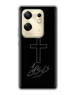 Чохол для Infinix Zero 30 з картинкою «Графічний хрест Jesus»