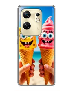 Чохол для Infinix Zero 30 з картинкою «Спанч Боб морозиво»