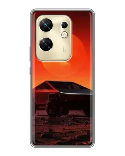Чехол для Infinix Zero 30 с картинкой «Cybertruck на Марсе»