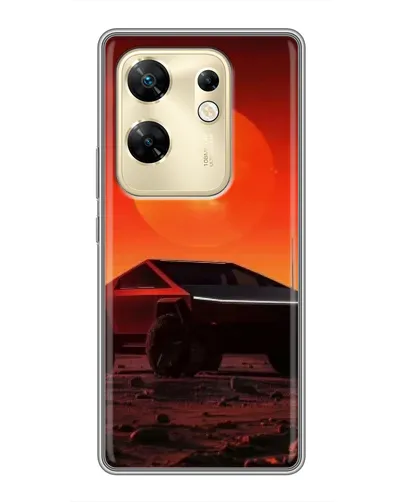 Чехол для Infinix Zero 30 с картинкой «Cybertruck на Марсе»