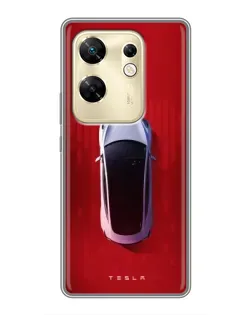 Чехол для Infinix Zero 30 с картинкой «Tesla Top View»