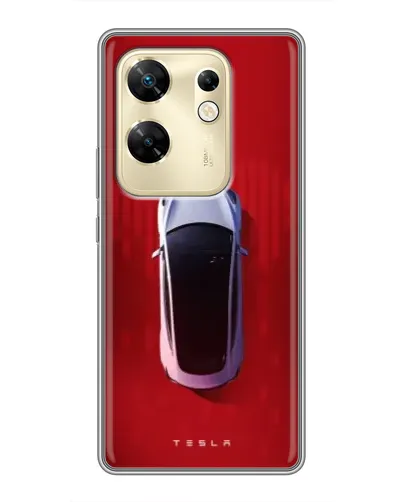 Чехол для Infinix Zero 30 с картинкой «Tesla Top View»