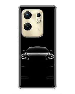 Чехол для Infinix Zero 30 с картинкой «Силуэт Tesla Night»
