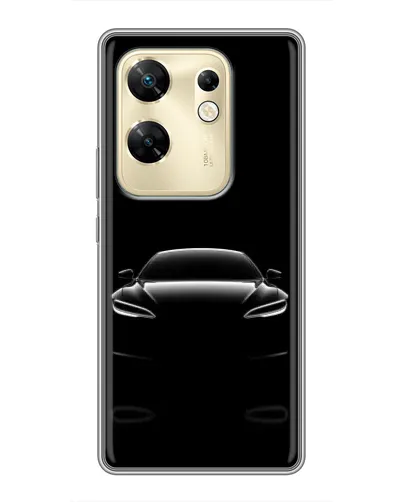 Чехол для Infinix Zero 30 с картинкой «Силуэт Tesla Night»