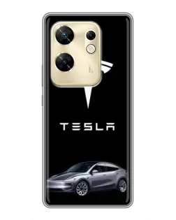 Чехол для Infinix Zero 30 с картинкой «Tesla Model Y»