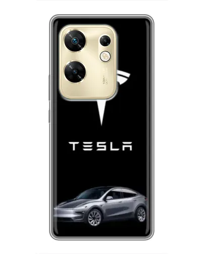 Чехол для Infinix Zero 30 с картинкой «Tesla Model Y»