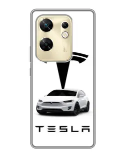 Чехол для Infinix Zero 30 с картинкой «Tesla White Style»