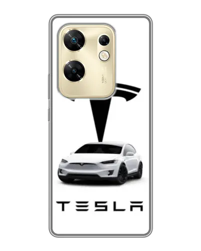 Чехол для Infinix Zero 30 с картинкой «Tesla White Style»