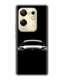 Чехол для Infinix Zero 30 с картинкой «Фары Tesla Night»