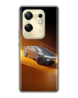 Чехол для Infinix Zero 30 с картинкой «Cybertruck в пустыне»