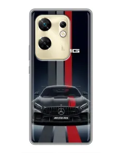 Чехол для Infinix Zero 30 с картинкой «Mercedes — белый карбон» Чехол для Infinix Zero 30 с картинкой «Mercedes — белый карбон»
