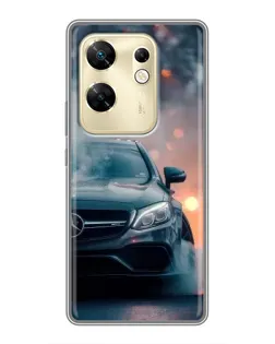 Чехол для Infinix Zero 30 с картинкой «Mercedes — ночной город»