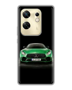 Чехол для Infinix Zero 30 с картинкой «Mercedes — неоновый лого»