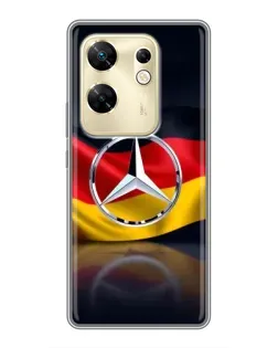 Чехол для Infinix Zero 30 с картинкой «Mercedes — флаг Германии»