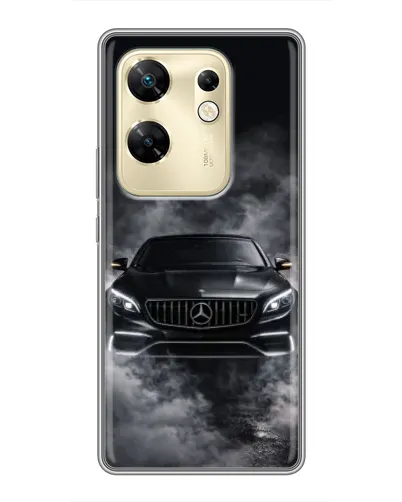 Чехол для Infinix Zero 30 с картинкой «Mercedes в дыму»
