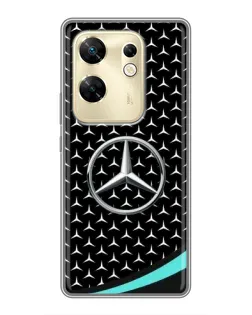 Чехол для Infinix Zero 30 с картинкой «Mercedes — бирюзовый акцент»