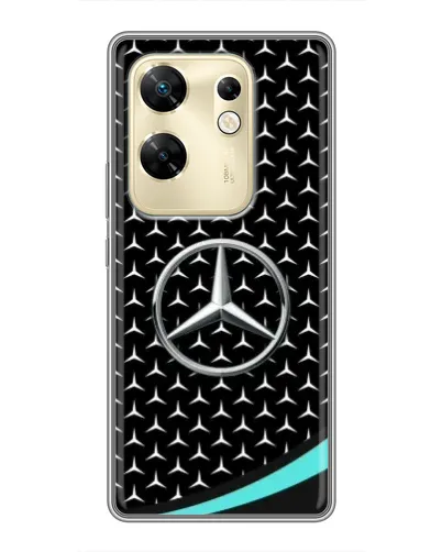 Чехол для Infinix Zero 30 с картинкой «Mercedes — бирюзовый акцент»