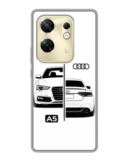 Чехол для Infinix Zero 30 с картинкой «Audi — контрастный дизайн»