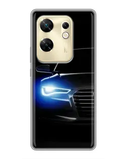 Чехол для Infinix Zero 30 с картинкой «Неоновый взгляд Audi»
