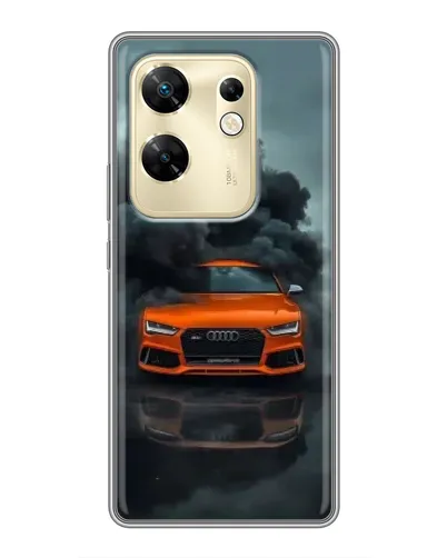 Чехол для Infinix Zero 30 с картинкой «Audi в облаках дыма»