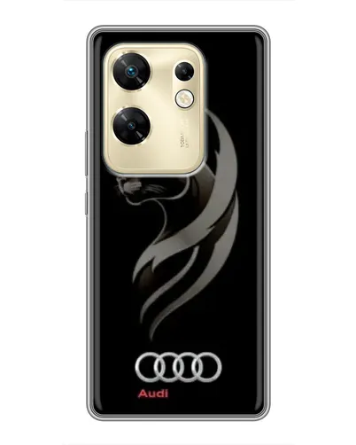 Чехол для Infinix Zero 30 с картинкой «Графика — пантера и Audi»