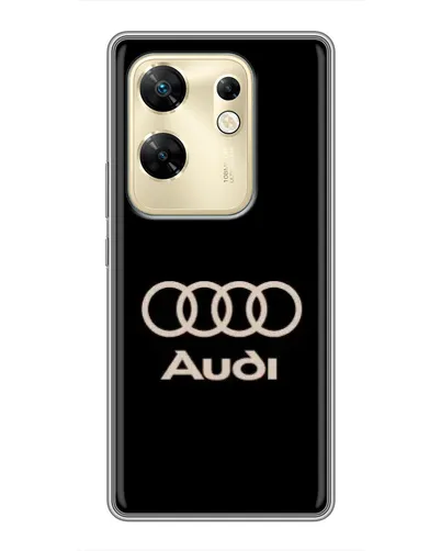Чехол для Infinix Zero 30 с картинкой «Audi — золотой логотип»