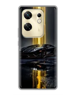 Чехол для Infinix Zero 30 с картинкой «Ночной Lamborghini драйв»