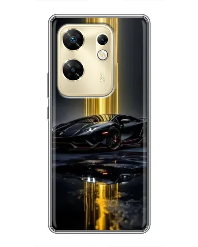 Чехол для Infinix Zero 30 с картинкой «Ночной Lamborghini драйв»