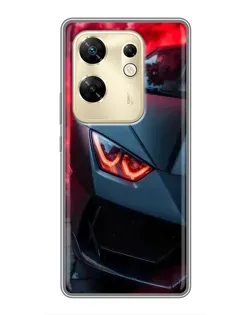 Чехол для Infinix Zero 30 с картинкой «Lamborghini красное сияние»