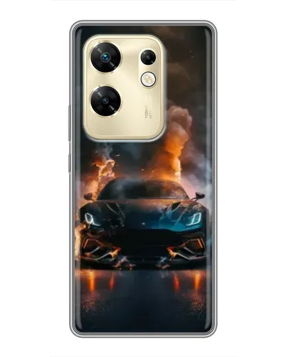 Чехол для Infinix Zero 30 с картинкой «Lamborghini дымная эстетика»