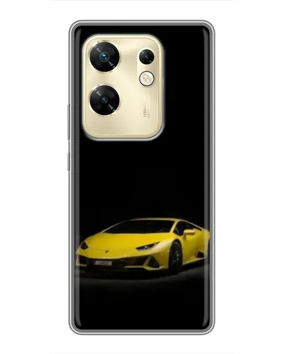 Чехол для Infinix Zero 30 с картинкой «Lamborghini желтый акцент»