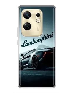 Чехол для Infinix Zero 30 с картинкой «Классическая надпись Lamborghini»