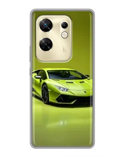 Чехол для Infinix Zero 30 с картинкой «Салатовый Lamborghini Huracan»