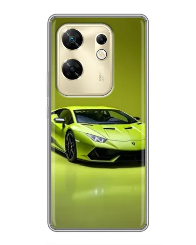 Чехол для Infinix Zero 30 с картинкой «Салатовый Lamborghini Huracan»