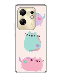 Чохол для Infinix Zero 30 з картинкою «Pusheen тріо»